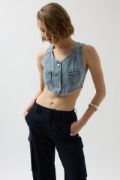 Denim Cepli Yelek resmi